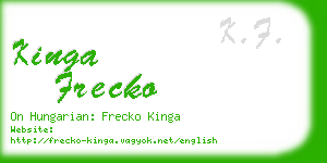 kinga frecko business card